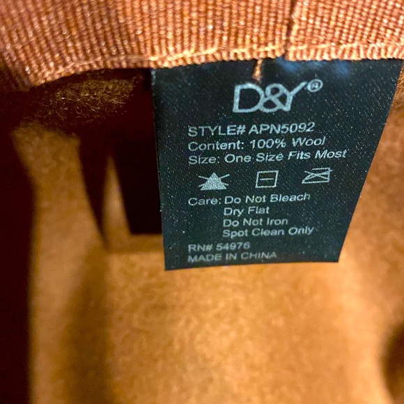 D&Y Brown Wool Hat One Size Fits Most NEW NWT David and Young - Picture 8 of 10